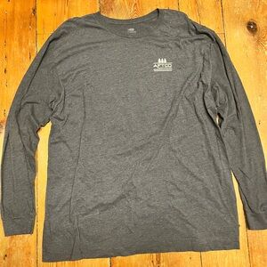 AFTCO Men's Charcoal Long Sleeve Tee